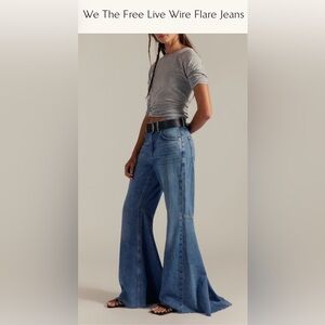 Free People We The Free Live Wire Flare Jeans 33 Short